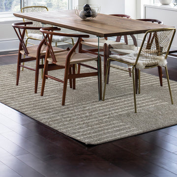 Petra Abstract Stripe Geometric Shag Area Rug